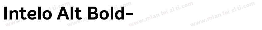 Intelo Alt Bold字体转换
